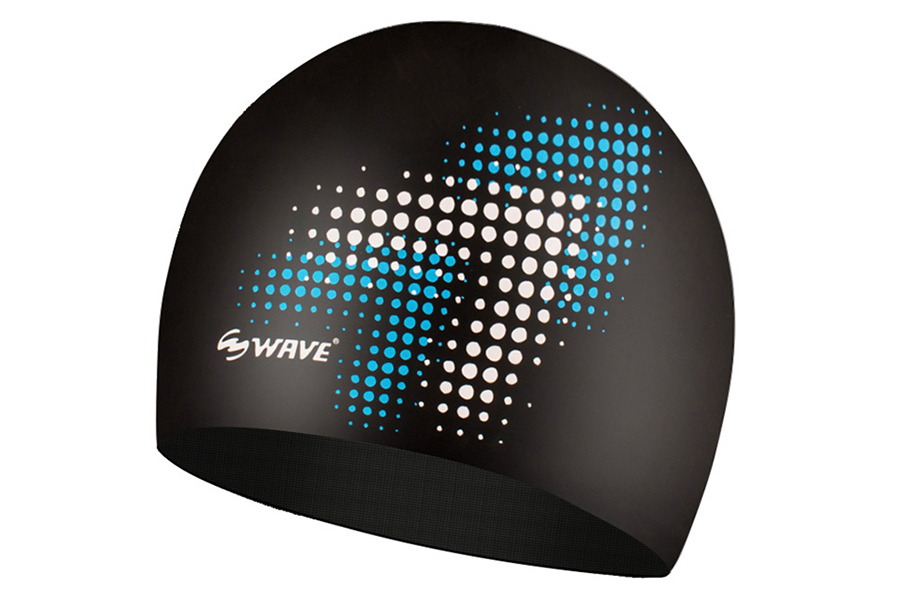 Silk-screen printed custom logo silicone swim cap