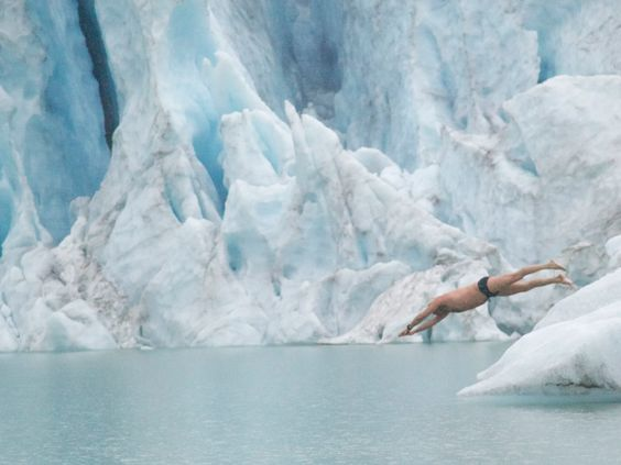 winter ice swimming