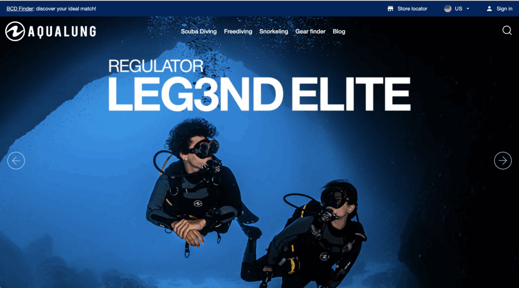 Aqualung homepage